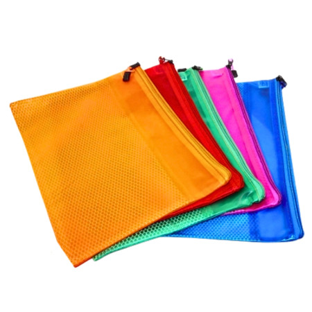 JB9 A5 Satin Multicolour Zipper Pencil Pouch