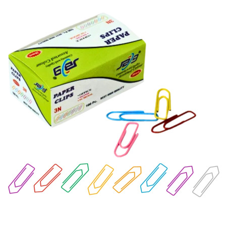 JB9 Coloured 'U' Paper Clips - 35mm - C35