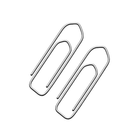 JB9 Nickle Plated 'U' Paper Clips - 35mm - N30