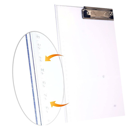 Aarpee Transparent Exam Clip Board (36x25cm) Unbreakable - New