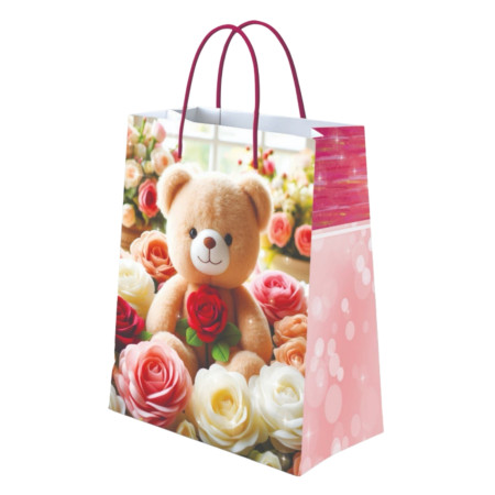 3D Teddy Print Nano Paper Bag(Nano small) - N-110