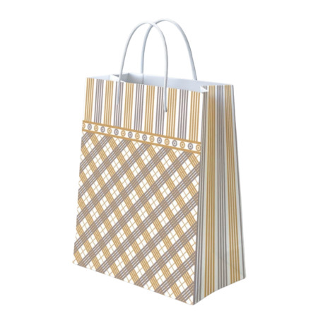 Gold & Silver Mat Print Paper Bag (Small) - GS-S-104