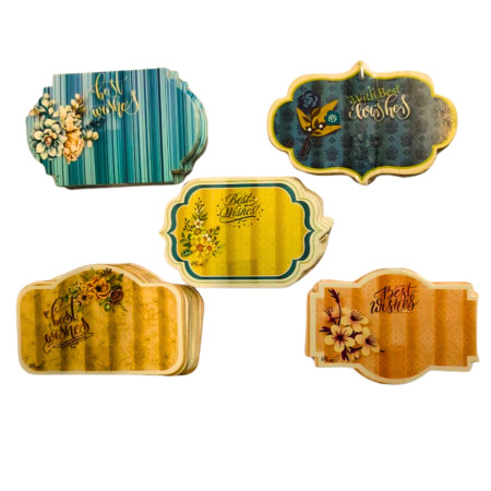 Premium Decorative Best Wishes Gifting Tags 50x5 Designs - 250 Tags