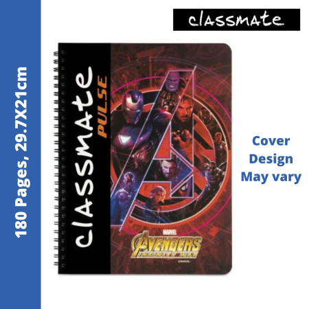 Classmate Pulse 1 Subject - Spiral, Single Line, 180 Pages, 29.7x21cm (02100121)- New