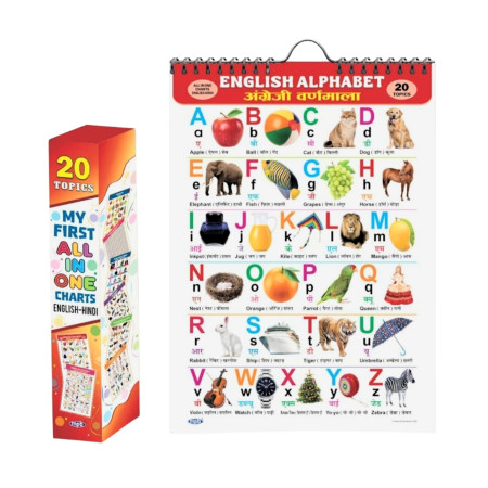 My First All in One Charts Hindi-English - 20 Topics