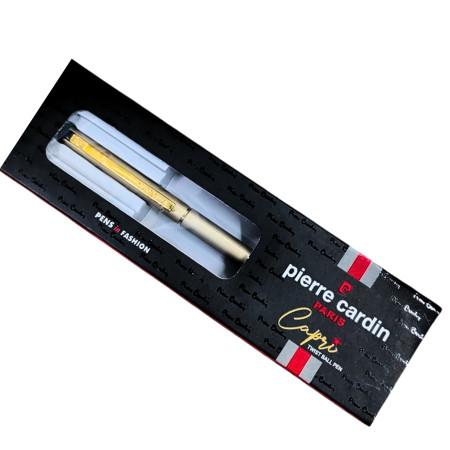 Pierre Cardin Golden Era Stain Gold Black Ball Pen - Blue