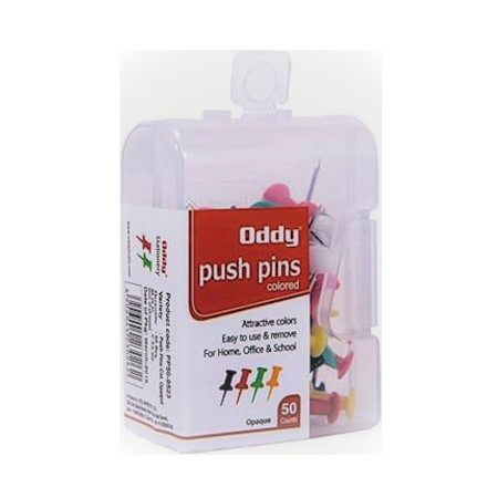 Oddy Coloured Push Pins-PP50-9523-New
