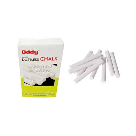 Oddy White Dust Free Chalk 78mm - Pack of 10