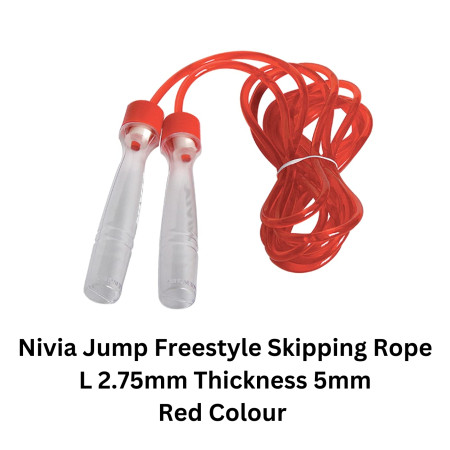 Nivia Freestyle Jump Skipping Rope Red - (JR-572)