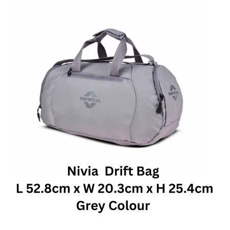 Nivia Drift Bag Grey 20.7 Ltr - (BG-6153GR)