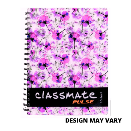 Classmate Pulse 6 Subject Notebook - Single Line, 506 Pages, 29.7x21 cm (02100166) MRP-290
