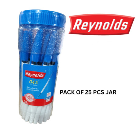 Reynolds 045 Ball Pen 25 Pcs Jar - Blue
