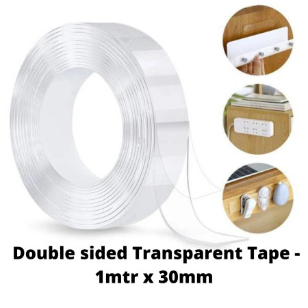 MyGlue Ivy Grip Nano Double sided Transparent Tape - 1mtr x 30mm