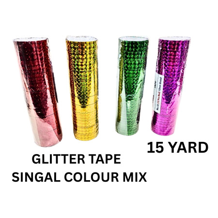 Myly Glitter Tape Single Colour Mix 12x15 Yard 12pcs - NO-15