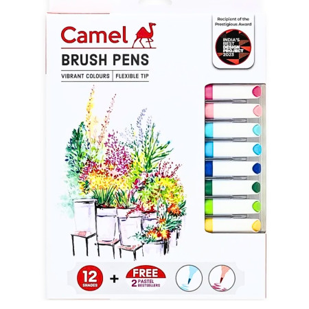 Camlin Brush Pen - 14 Shades