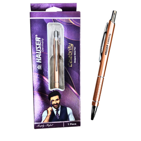 Hauser Celebrity Designer Metal Ball Pen - Blue