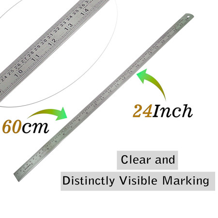 Khyati Super Strong Steel Scale - 60cm S534