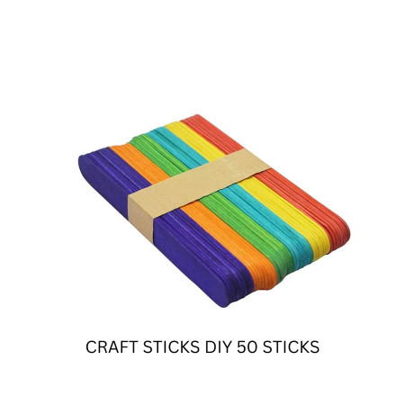 Myly Colorful Ice Cream Sticks - 50 Stick (LONG)
