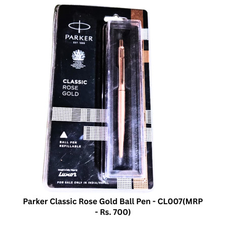 Parker Classic Rose Gold Ball Pen - CL007(MRP - Rs. 700)