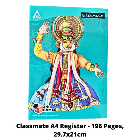 Classmate A4 Register - 196 Pages, 29.7x21cm