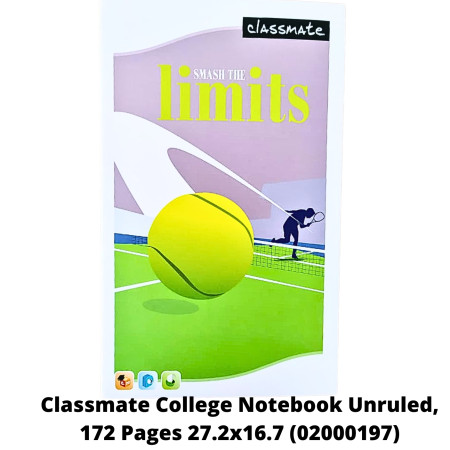 Classmate College Notebook -172 Pages 27.2x16.7