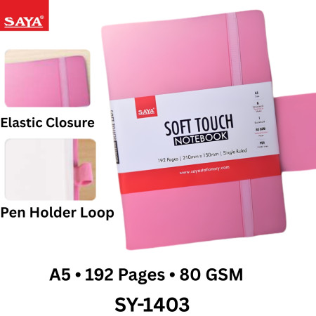 Saya Soft Touch Notebook A5 192 Page - SY-1403