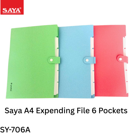 Saya A4 Expending File 6 Pockets - SY-706A