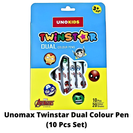 Unomax Twinstar Dual Colour Pen (10 Pcs Set)