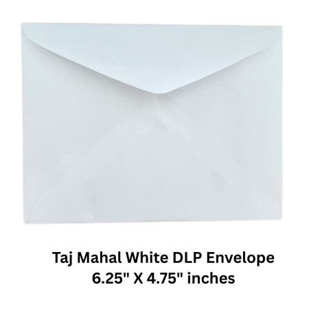 Taj Mahal White DLP Envelope 6.25" X 4.75" inches