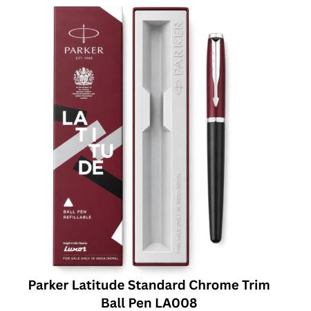 Parker Latitude Standard Chrome Trim Ball Pen (MRP - Rs. 300) LA008